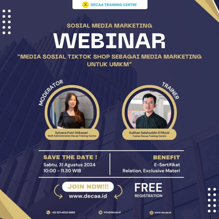 Webinar Gratis: Media Sosial TikTok Shop sebagai Media Marketing untuk UMKM!