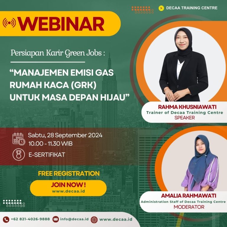 WEBINAR “Persiapan Karir Green Jobs: Manajemen Emisi Gas Rumah Kaca (GRK) Untuk Masa Depan Hijau”